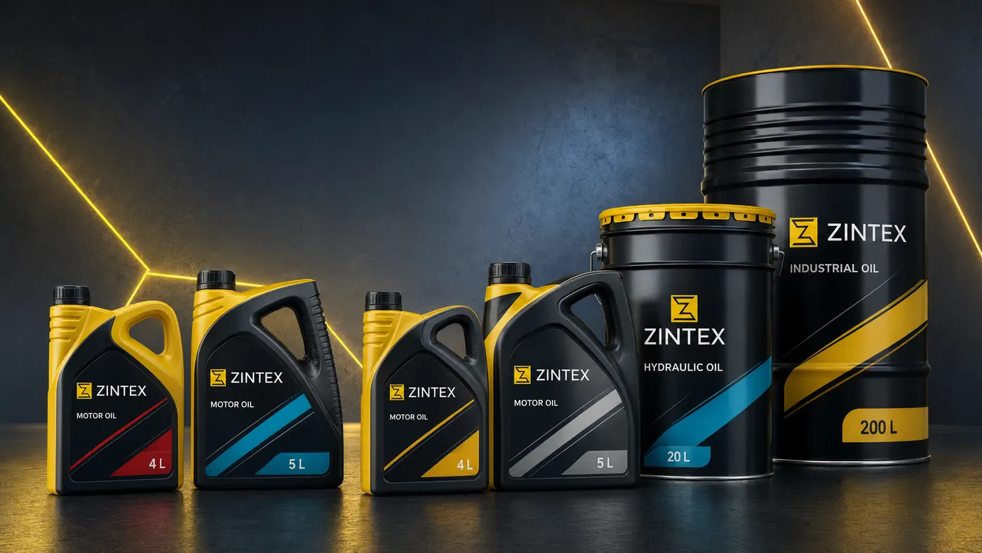 ZINTEX lubricant product range in cans, pails and drums